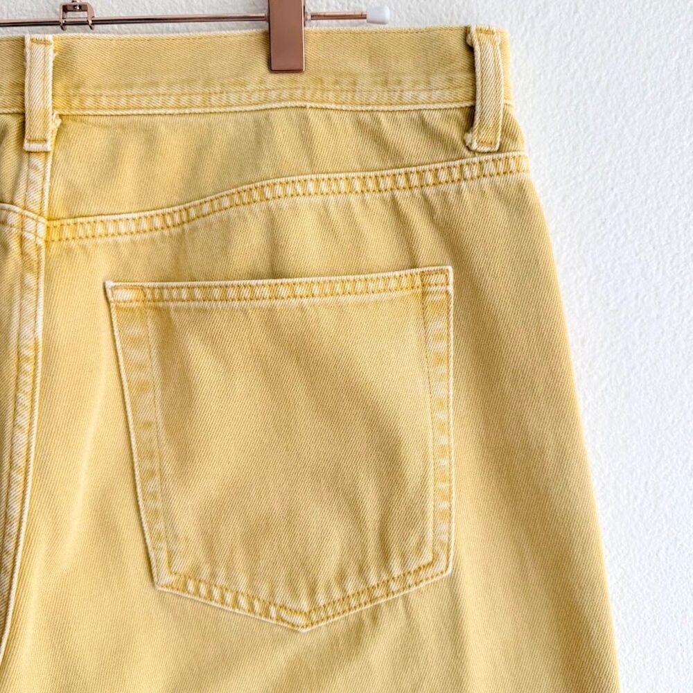BDG Butter Yellow Baggy Straight Leg High Rise Jeans in 100% Cotton size M 32x29 - Picture 10 of 12